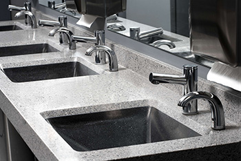 Health care facilities can find health-promoting and cost-saving opportunities in restrooms with sustainable designs.