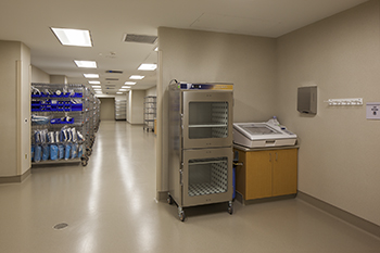 The standardization of OR equipment, supplies and technology, as well as the optimization of the department's layout, can greatly contribute to improvements in OR efficiency. Photo Credit: FreemanWhite Inc.